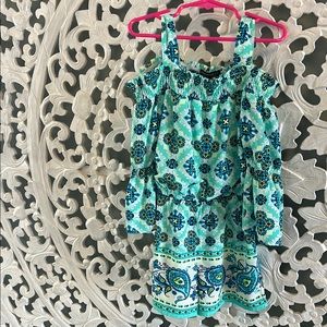 Floral Blue Kids One Piece